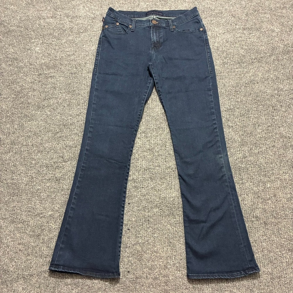 Rock & Republic Kasandra Womens Bootcut Jeans 12M Blue Denim Stretch Mid Rise